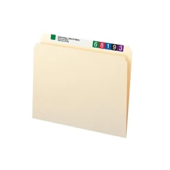 File Folders|Smead File Folders, Straight-Cut Tab, Letter Size, Manila, 100/Box (10300)