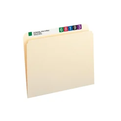 File Folders|Smead File Folders, Straight-Cut Tab, Letter Size, Manila, 100/Box (10300)