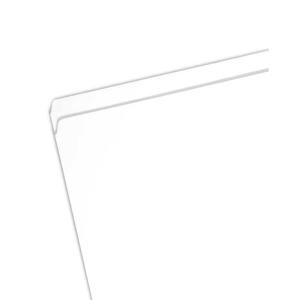 File Folders|Smead File Folders, 1-Tab, Letter Size, White, 100/Box (12810)