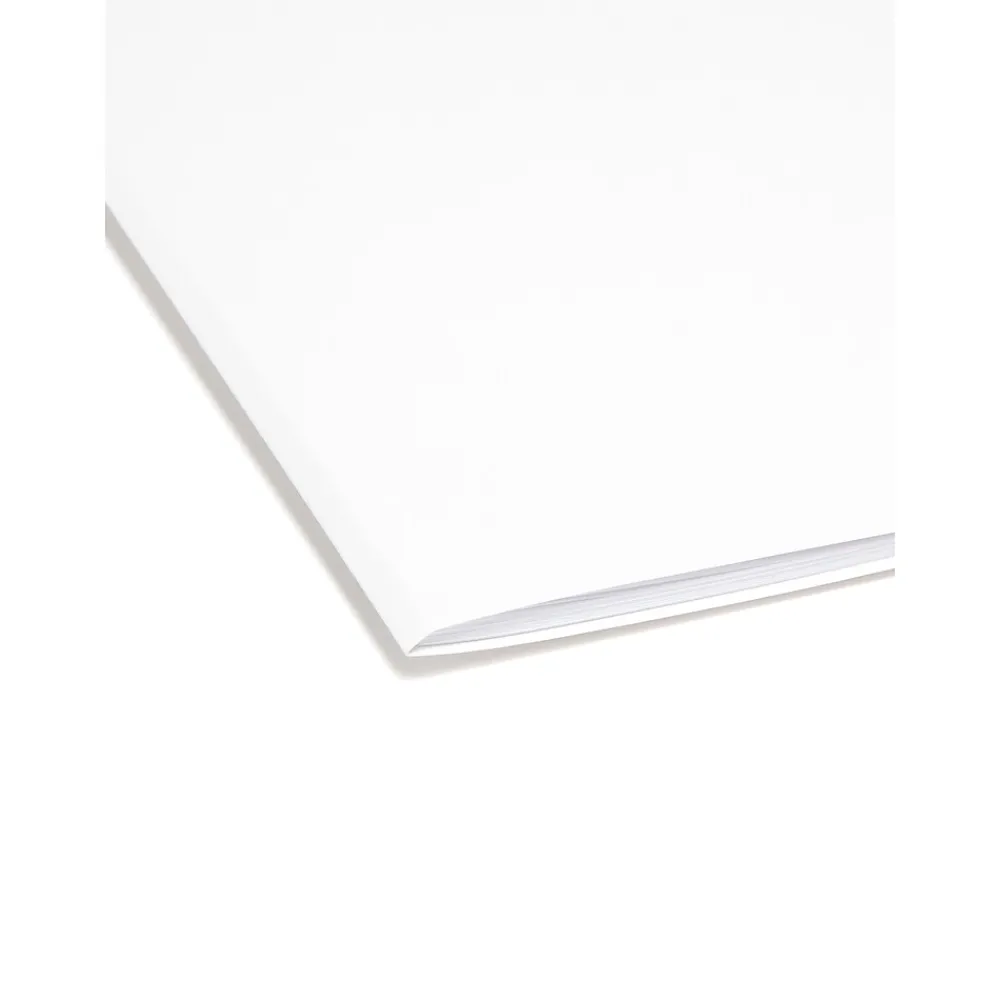 File Folders|Smead File Folders, 1-Tab, Letter Size, White, 100/Box (12810)