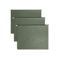 Hanging File Folders|Smead Hanging File Folders, 1/3-Cut Tab, Letter Size, Standard , 25/Box (64035) Green