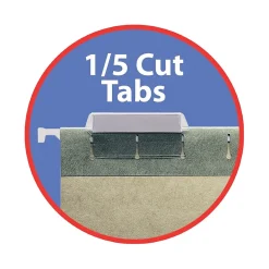 Hanging File Folders|Smead Hanging File Folders, 1/5-Cut Tab, Legal Size, Standard Green, 25/Box (64155)