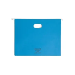 Hanging File Folders|Smead Hanging File Folders, 1/5-Cut Adjustable Tab, Letter Size, 2" Expansion, Sky Blue, 25/Box (64250)