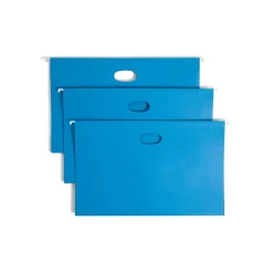 Hanging File Folders|Smead Hanging File Folders, 1/5-Cut Adjustable Tab, Legal Size, Sky Blue, 25/Box (64370)