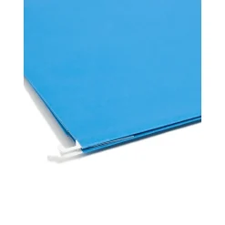 Hanging File Folders|Smead Hanging File Folders, 1/5-Cut Adjustable Tab, Legal Size, Sky Blue, 25/Box (64370)