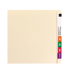 File Folders|Smead Heavy Duty End Tab File Folder, Straight-Cut Extended Tab, Letter Size, Manila, 100/Box (24250)