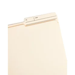 File Folders|Smead Heavy Duty Reinforced File Folder, 2/5 Tab, Right Position (Printed Tabs) Letter Size, Manila, 100/Box (10388)