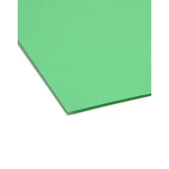 File Folders|Smead Heavy Duty Reinforced File Folder, Straight Cut, Letter Size, Green, 100/Box (12110)