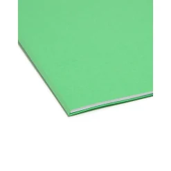 File Folders|Smead Heavy Duty Reinforced File Folder, Straight Cut, Letter Size, Green, 100/Box (12110)