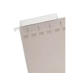 Hanging File Folders|Smead Heavy Duty TUFF Hanging File Folders with Easy Slide Tab, 1/3 Cut, Letter Size, , 18/Box (64092) Steel Gray