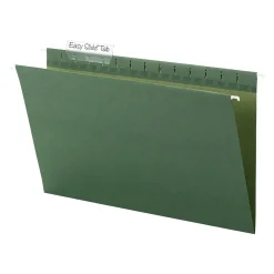 Hanging File Folders|Smead Heavy Duty TUFF Recycled Hanging File Folder, 3-Tab Tab, Legal Size, Standard Green, 20/Box (64136)