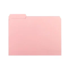Hanging File Folders|Smead Interior File Folders, 1/3- Cut Tab, Letter Size, , 100/Box (10263) Pink