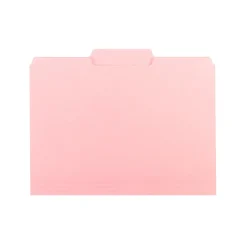 Hanging File Folders|Smead Interior File Folders, 1/3- Cut Tab, Letter Size, , 100/Box (10263) Pink