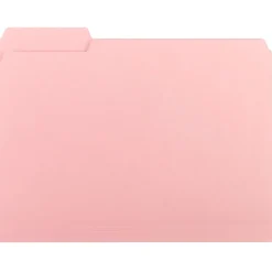 Hanging File Folders|Smead Interior File Folders, 1/3- Cut Tab, Letter Size, , 100/Box (10263) Pink