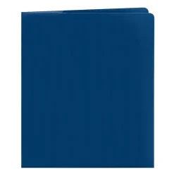 Pocket Folders|Smead Lockit 2-Pocket Presentation Folders, Dark Blue, 25/Box (87982)