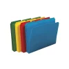 File Folders|Smead Poly File Folder, 1/3-Cut- Tab Letter Size, Assorted Colors, 24/Box (10500)