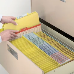 File Folders|Smead Pressboard Classification File Folder w/Wallet Divider and SafeSHIELD Fasteners, 2