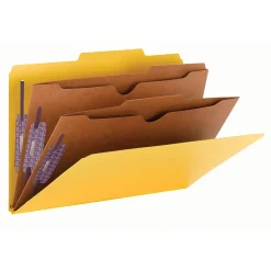 File Folders|Smead Pressboard Classification File Folder w/Wallet Divider and SafeSHIELD Fasteners, 2