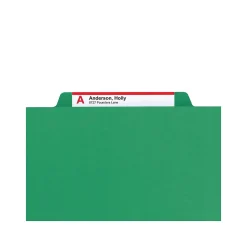 File Folders|Smead Pressboard File Folders, 1/3-Cut Tab, 1