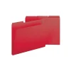 File Folders|Smead Pressboard File Folders, 1/3-Cut Tab, 1" Expansion, Letter Size, Bright Red, 25/Box (21538)