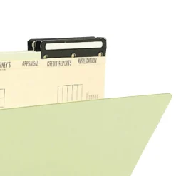 File Folders|Smead Pressboard Mortgage File Folder, 2/5-Cut Right Position Flat Metal Tab, 14-3/4