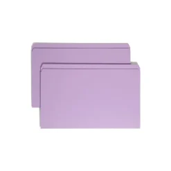 File Folders|Smead Reinforced Straight Cut Colored File Folders, Legal, Lavender, 100/Box (17410)