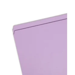 File Folders|Smead Reinforced Straight Cut Colored File Folders, Legal, Lavender, 100/Box (17410)