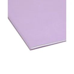File Folders|Smead Reinforced Straight Cut Colored File Folders, Legal, Lavender, 100/Box (17410)