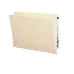 File Folders|Smead Standard Reinforced File Folders, Straight Cut, Letter Size, Manila, 100/Bx (24113)
