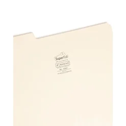 File Folders|Smead SuperTab File Folder, Oversized 1/3-Cut Tab, Legal Size, , 100/Box (15301) Manila