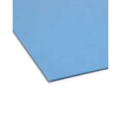 File Folders|Smead SuperTab File Folder, Oversized 1/3-Cut Tab, Letter Size, , 100/Box (11986) Blue