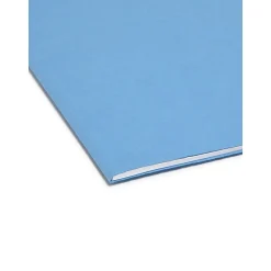 File Folders|Smead SuperTab File Folder, Oversized 1/3-Cut Tab, Letter Size, , 100/Box (11986) Blue