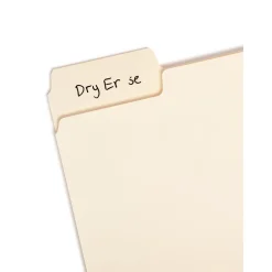 File Folders|Smead SuperTab File Folder, 3 Tab, Letter Size, Manila, 24/Pack (10380)