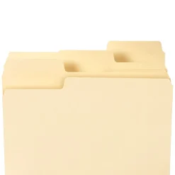File Folders|Smead SuperTab Heavy Duty File Folder, Oversized 1/3-Cut Tab, Letter Size, Manila, 50/Box (10401)
