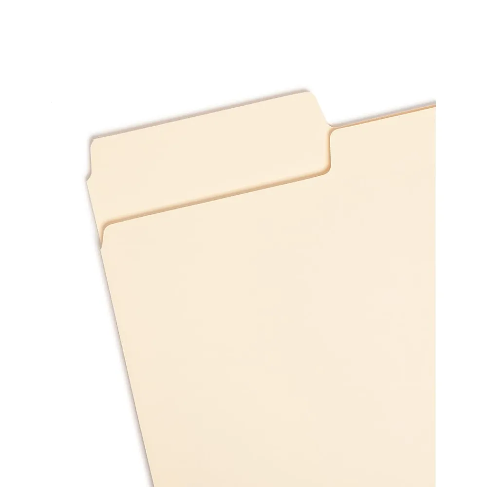 File Folders|Smead SuperTab Heavyweight File Folder, Oversized 1/3-Cut Tab, Legal, Manila (15401)