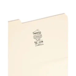 File Folders|Smead SuperTab Heavyweight File Folder, Oversized 1/3-Cut Tab, Legal, Manila (15401)