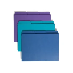 File Folders|Smead SuperTab Organizer File Folder, Oversized 1/3-Cut Tab, Letter, Assorted Colors, 3/Pack (11989)