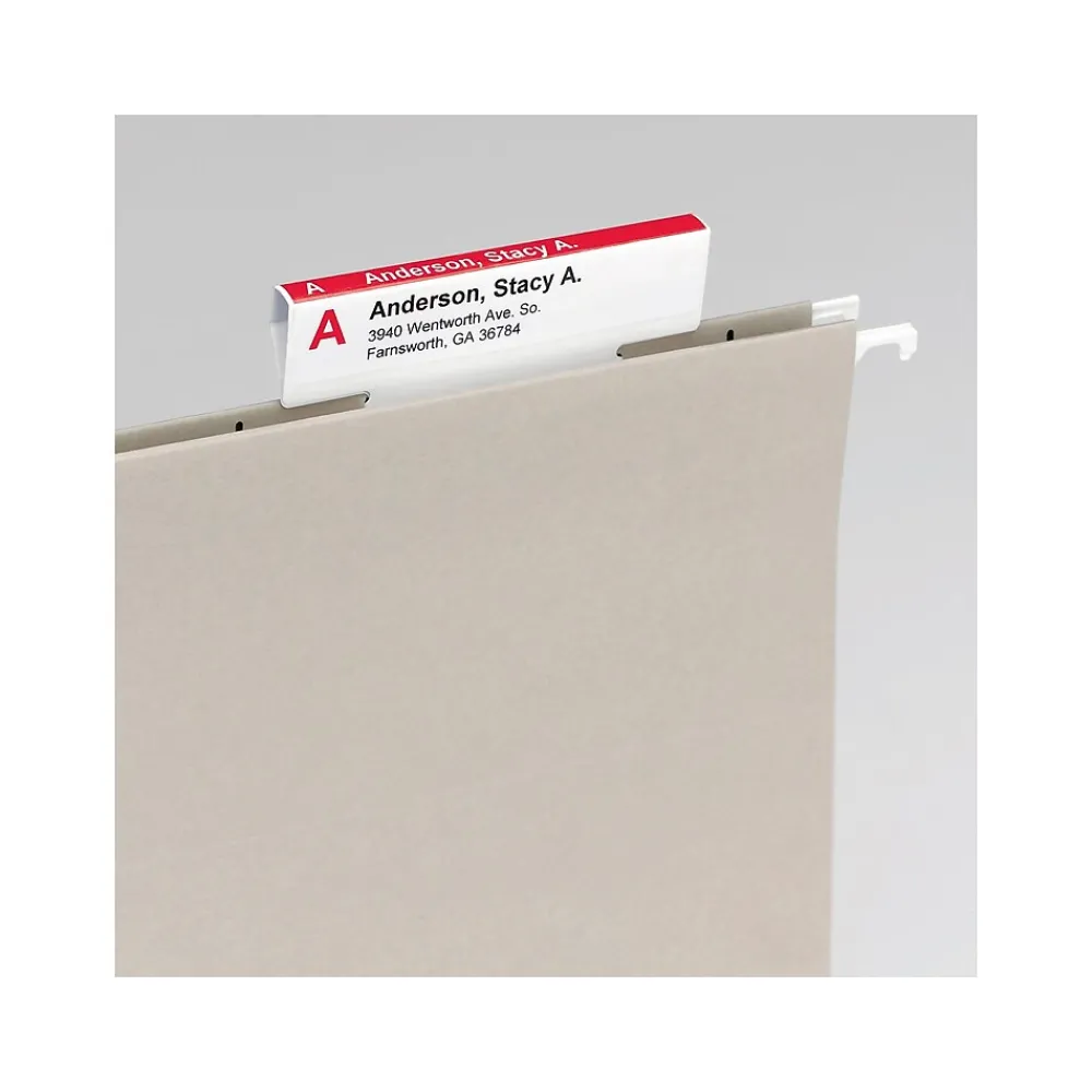 Hanging File Folders|Smead Viewables Premium 3D Hanging Folder Tabs & Labels, White, Bulk Pack (64910)