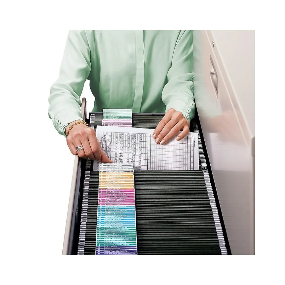 Hanging File Folders|Smead Viewables Premium 3D Hanging Folder Tabs & Labels, White, Bulk Pack (64910)