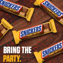 Snickers Peanut Butter Squared Chocolate Candy Bars, 1.78 oz, Pack of 18 (MMM39412)