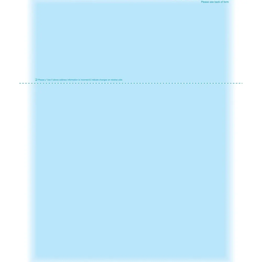 Business Forms*Medical Arts Press Solid Color Laser Statements, Style C, with Credit Card Information, Blue