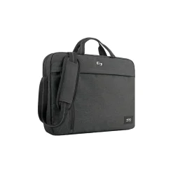 Downtown 15.6" Laptop Briefcase, Gray Polyester (UBN126-10)<Solo Outlet