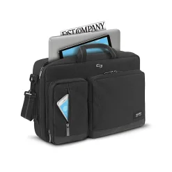 Laptop Briefcase, Black Polyester (UBN310-4X)<Solo Online