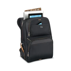 Solo New York Ambition Travel Laptop Backpack, Large, Black/Orange (UBN722-4)