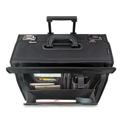 Classic Laptop Rolling Briefcase, Black Polyester (PV78-4)<Solo New York Outlet
