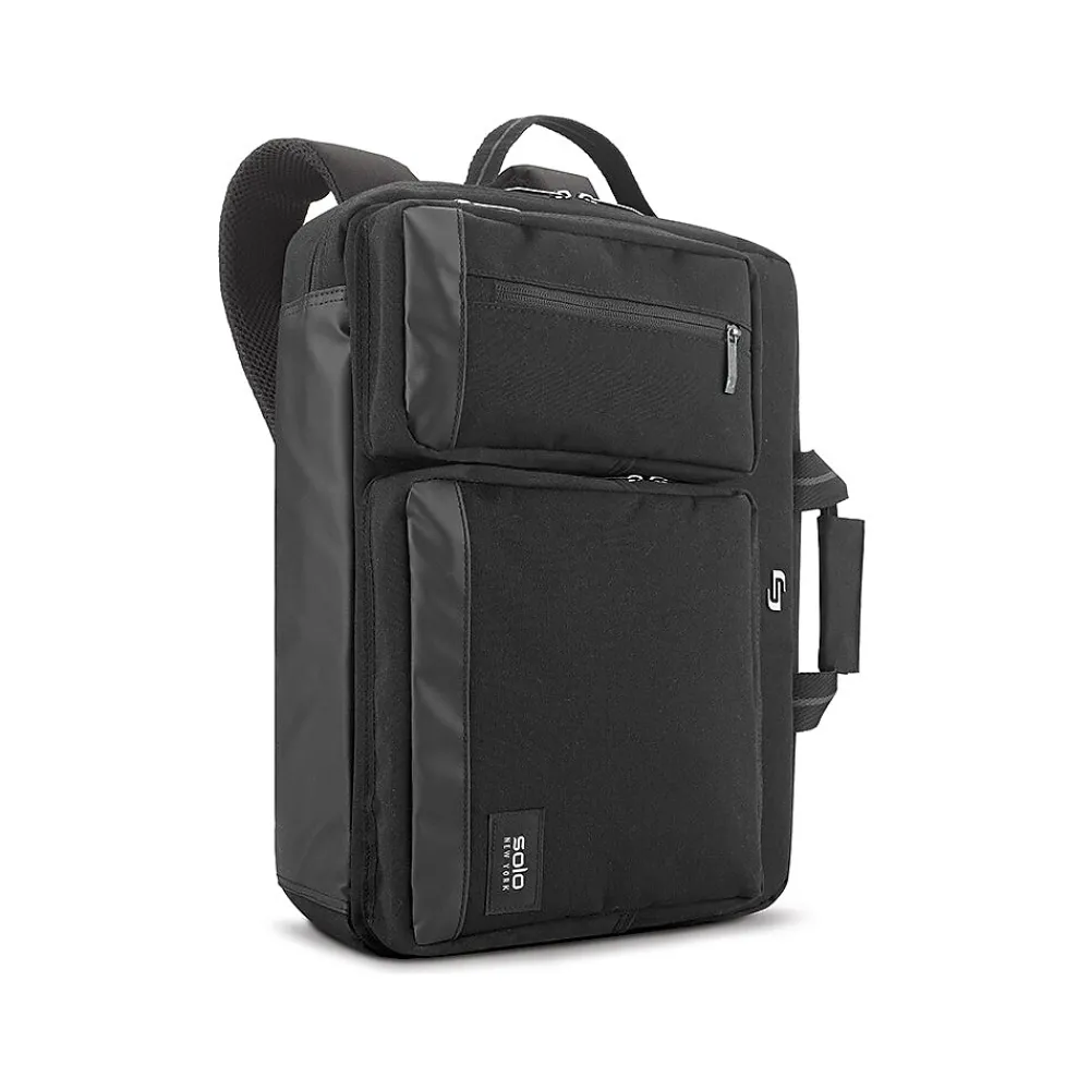 Duane Hybrid Polyester Briefcase, Laptop Compatible, Black (UBN310-4)<Solo New York Outlet