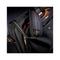 Everyday Laptop Briefcase, Black/Orange Polyester (UBN106-4)<Solo New York
