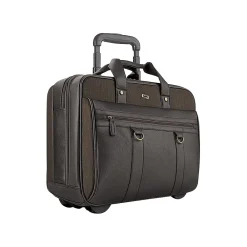 Laptop Bags|Solo New York Macdougal 17.3" Vinyl Rolling Laptop Bag, Olive (EXE935-3)