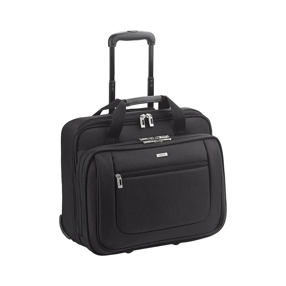 Laptop Bags|Solo New York Midtown Bryant 17.3" Polyester Rolling Laptop Bag, (PT136-4) Black