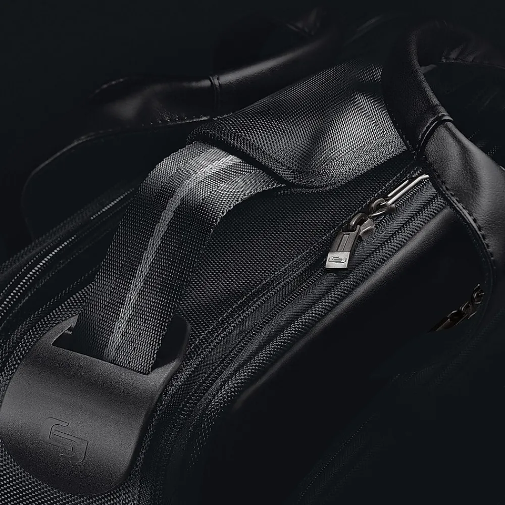 Midtown Collection Paramount Laptop Briefcase, Black Polyester (SGB300-4)<Solo New York